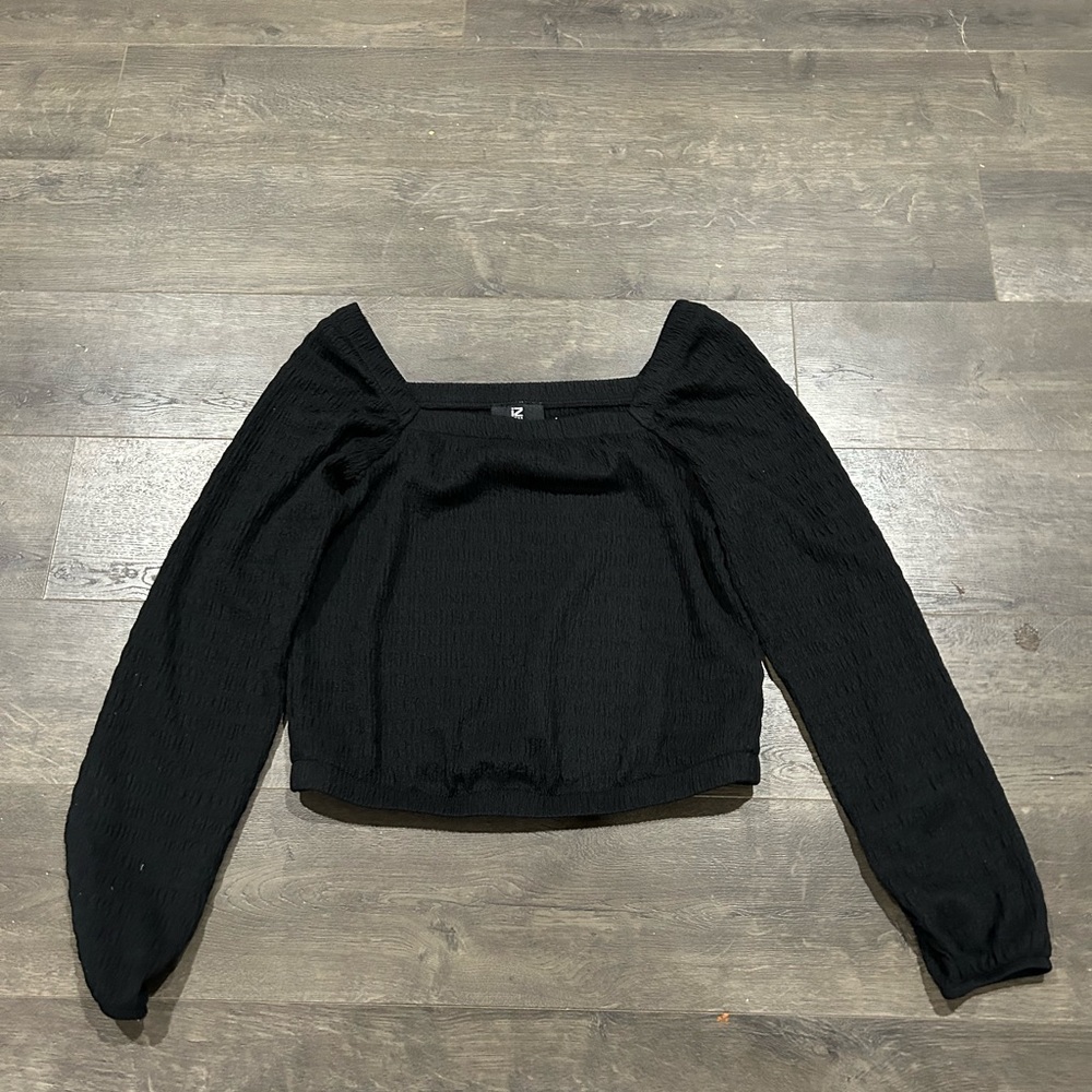 Black long sleeve top